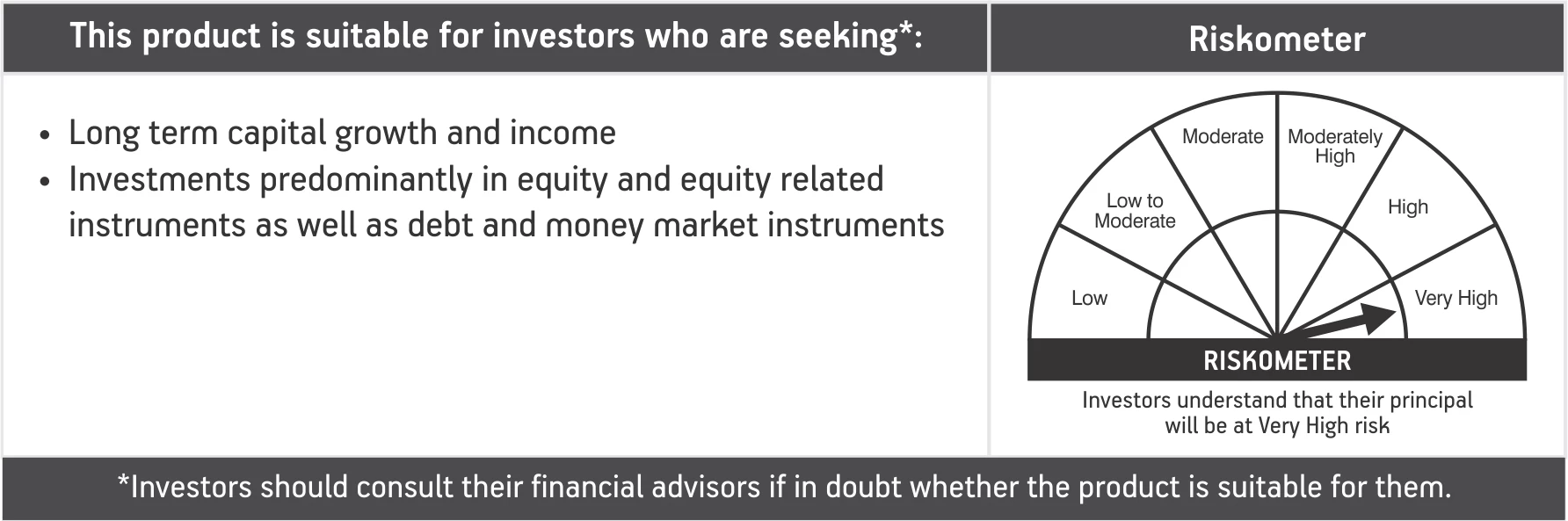 Long term growth capital riskometer