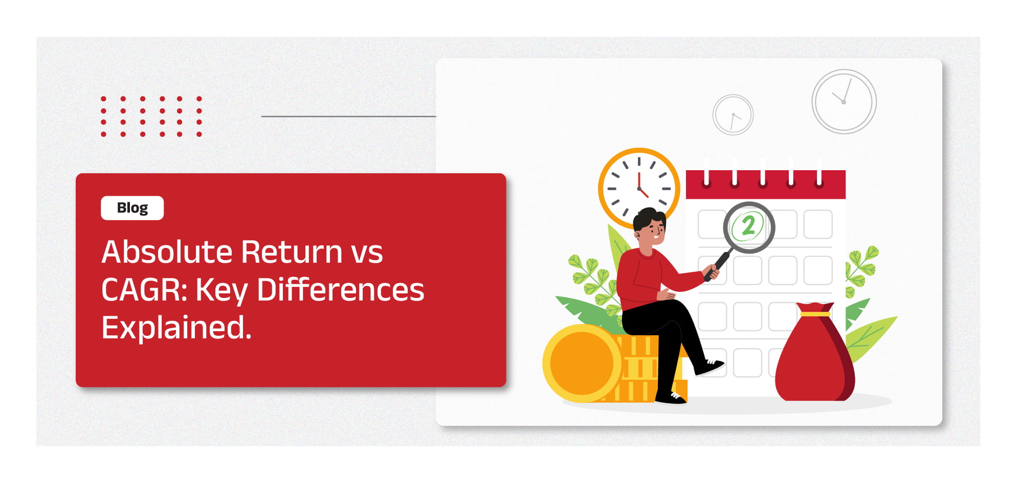Chart comparing absolute return and CAGR in mutual funds